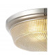 DeRuyter 2 Light E27 Flush Ceiling Lamp Polished Nickel Prismatic Glass-5