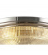 DeRuyter 2 Light E27 Flush Ceiling Lamp Polished Nickel Prismatic Glass-6
