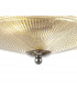 DeRuyter 2 Light E27 Flush Ceiling Lamp Polished Nickel Prismatic Glass-7