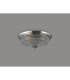 DeRuyter 2 Light E27 Flush Ceiling Lamp Polished Nickel Prismatic Glass-8