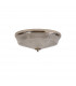 DeRuyter 3 Light E27 Flush Ceiling Lamp Polished Nickel Prismatic Glass-4
