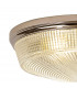 DeRuyter 3 Light E27 Flush Ceiling Lamp Polished Nickel Prismatic Glass-5