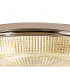 DeRuyter 3 Light E27 Flush Ceiling Lamp Polished Nickel Prismatic Glass-6
