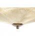 DeRuyter 3 Light E27 Flush Ceiling Lamp Polished Nickel Prismatic Glass-7