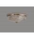 DeRuyter 3 Light E27 Flush Ceiling Lamp Polished Nickel Prismatic Glass-8