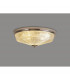 DeRuyter 3 Light E27 Flush Ceiling Lamp Polished Nickel Prismatic Glass-9