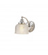 DeRuyter Switched Wall Lamp E27 Polished Nickel Prismatic Glass-1