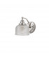 DeRuyter Switched Wall Lamp E27 Polished Nickel Prismatic Glass-4