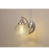 DeRuyter Switched Wall Lamp E27 Polished Nickel Prismatic Glass-9