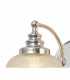 DeRuyter Switched Wall Lamp 2 Light E27 Polished Nickel Prismatic Glass-6