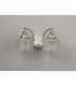 DeRuyter Switched Wall Lamp 2 Light E27 Polished Nickel Prismatic Glass-8