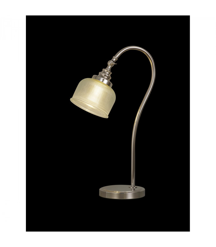 DeRuyter Table Lamp E27 Polished Nickel Prismatic Glass-3