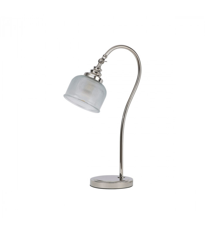 DeRuyter Table Lamp E27 Polished Nickel Prismatic Glass-4