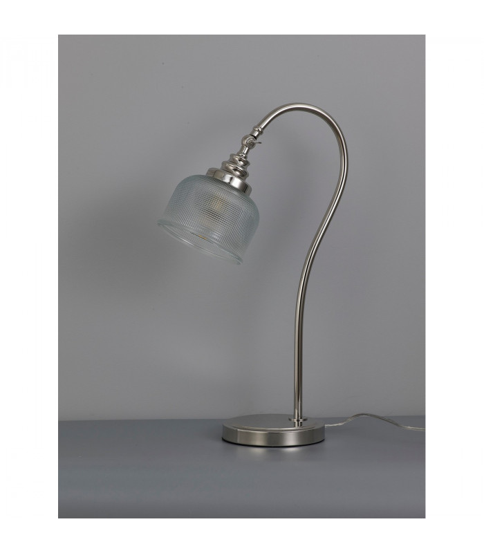 DeRuyter Table Lamp E27 Polished Nickel Prismatic Glass-8