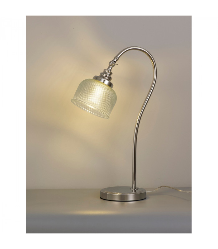DeRuyter Table Lamp E27 Polished Nickel Prismatic Glass-9