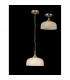 DeRuyter Flush Single Ceiling Pendant Adjustable E27 Antique Brass Prismatic Glass-3