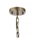 DeRuyter Flush Single Ceiling Pendant Adjustable E27 Antique Brass Prismatic Glass-7