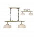 DeRuyter Semi Flush Ceiling Pendant Bar 2 Light Adjustable E27 Antique Brass Prismatic Glass-1