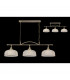 DeRuyter Semi Flush Ceiling Pendant Bar 3 Light Adjustable E27 Antique Brass Prismatic Glass-3