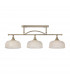 DeRuyter Semi Flush Ceiling Pendant Bar 3 Light Adjustable E27 Antique Brass Prismatic Glass-7