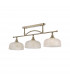 DeRuyter Semi Flush Ceiling Pendant Bar 3 Light Adjustable E27 Antique Brass Prismatic Glass-9