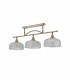 DeRuyter Semi Flush Ceiling Pendant Bar 3 Light Adjustable E27 Antique Brass Prismatic Glass-10