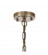 DeRuyter Semi Flush Ceiling Pendant 3 Light E27 Antique Brass Prismatic Glass-7