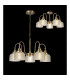 DeRuyter Semi Flush Ceiling Pendant 5 Light E27 Antique Brass Prismatic Glass-3