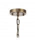 DeRuyter Semi Flush Ceiling Pendant 5 Light E27 Antique Brass Prismatic Glass-7