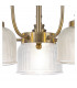 DeRuyter Semi Flush Ceiling Pendant 5 Light E27 Antique Brass Prismatic Glass-9