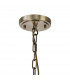 DeRuyter Semi Flush Ceiling Pendant 8 Light E27 Antique Brass Prismatic Glass-7