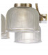 DeRuyter Semi Flush Ceiling Pendant 8 Light E27 Antique Brass Prismatic Glass-10