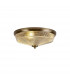 DeRuyter 3 Light E27 Flush Ceiling Lamp Antique Brass Prismatic Glass-1