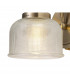 DeRuyter Switched Wall Lamp E27 Antique Brass Prismatic Glass-7