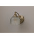 DeRuyter Switched Wall Lamp E27 Antique Brass Prismatic Glass-8