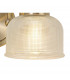 DeRuyter Switched Wall Lamp 2 Light E27 Antique Brass Prismatic Glass-7
