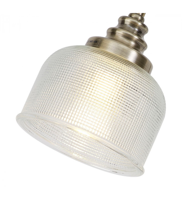 DeRuyter Table Lamp E27 Antique Brass Prismatic Glass-7