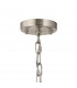 DeRuyter Flush Single Ceiling Pendant Adjustable E27 Satin Nickel Frosted Glass-7