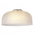 DeRuyter Flush Single Ceiling Pendant Adjustable E27 Satin Nickel Frosted Glass-9