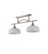 DeRuyter Semi Flush Ceiling Pendant Bar 2 Light Adjustable E27 Satin Nickel Frosted Glass-8