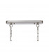 DeRuyter Semi Flush Ceiling Pendant Bar 2 Light Adjustable E27 Satin Nickel Frosted Glass-9