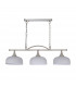 DeRuyter Semi Flush Ceiling Pendant Bar 3 Light Adjustable E27 Satin Nickel Frosted Glass-4