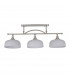 DeRuyter Semi Flush Ceiling Pendant Bar 3 Light Adjustable E27 Satin Nickel Frosted Glass-8