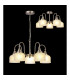 DeRuyter Semi Flush Ceiling Pendant 5 Light E27 Satin Nickel Frosted Glass-3