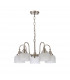 DeRuyter Semi Flush Ceiling Pendant 5 Light E27 Satin Nickel Frosted Glass-4