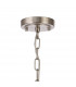 DeRuyter Semi Flush Ceiling Pendant 5 Light E27 Satin Nickel Frosted Glass-7