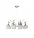 DeRuyter Semi Flush Ceiling Pendant 8 Light E27 Satin Nickel Frosted Glass-4