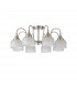 DeRuyter Semi Flush Ceiling Pendant 8 Light E27 Satin Nickel Frosted Glass-6
