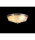 DeRuyter 3 Light E27 Flush Ceiling Lamp Satin Nickel Frosted Glass-3