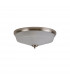 DeRuyter 3 Light E27 Flush Ceiling Lamp Satin Nickel Frosted Glass-4